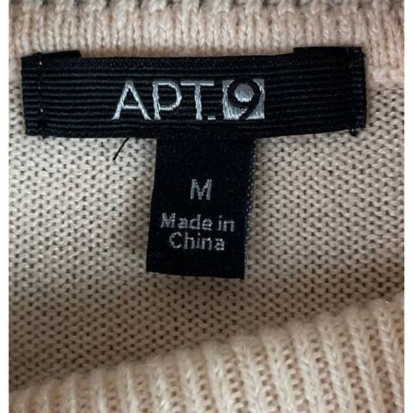 Apt. 9 Womens Long Sweater Short Sleeve Lace Hem Cowl Neck Medium - Picture 3 of 8